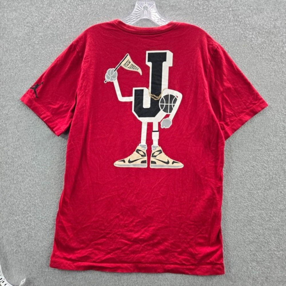 Air Jordan Men Shirt Large Red Standard‎ Fit Varsity Crew Gym Crew Neck Tee